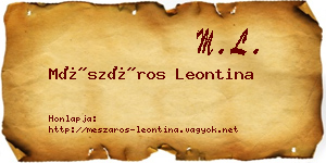 Mészáros Leontina névjegykártya